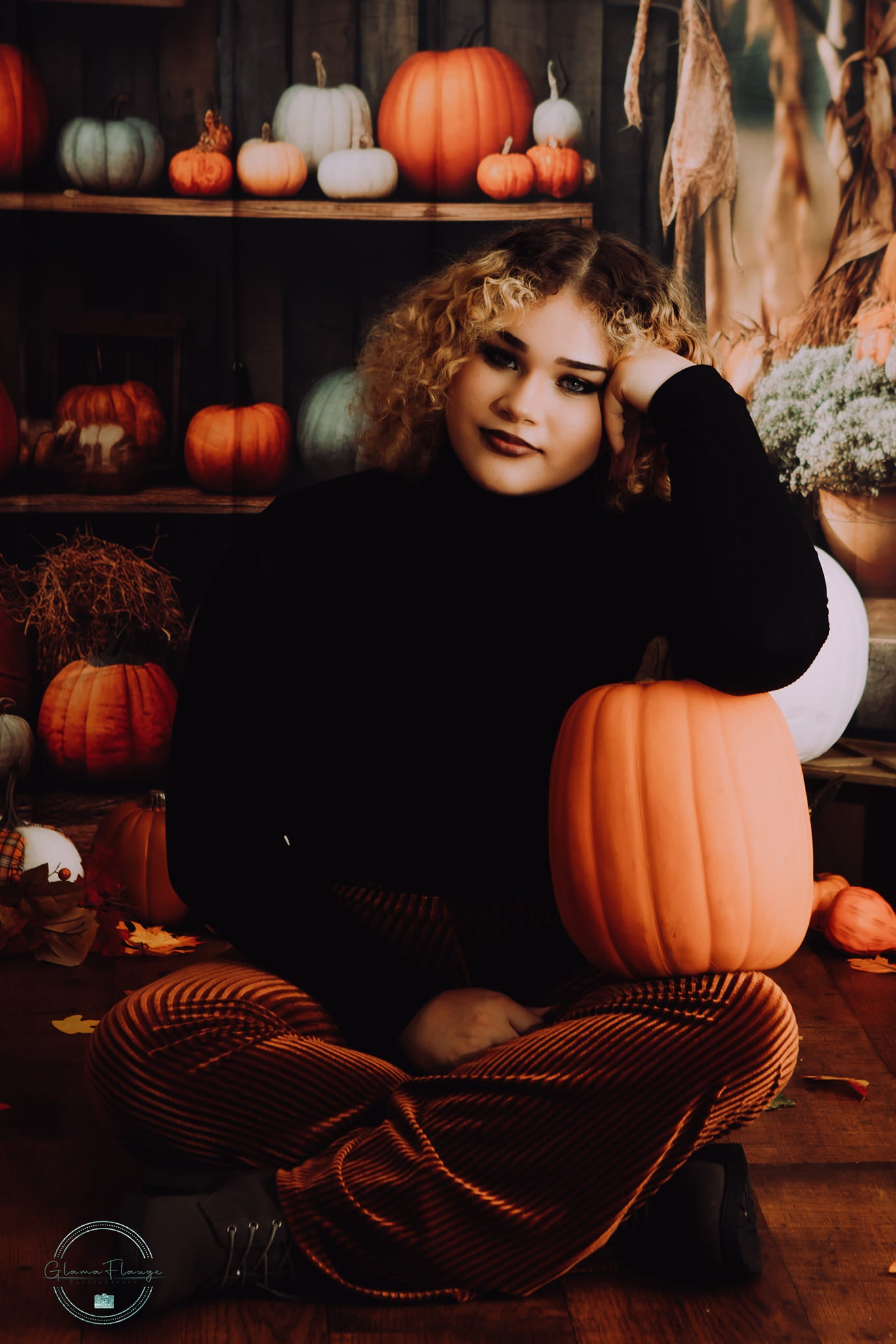 Kate Automne Boutique de citrouilles Toile de fond conçu par Emetselch