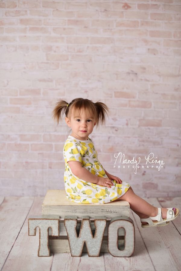 Kate Mur de briques Ferme Crème légère Toile de fond conçue par Mandy Ringe - Kate Backdrop FR