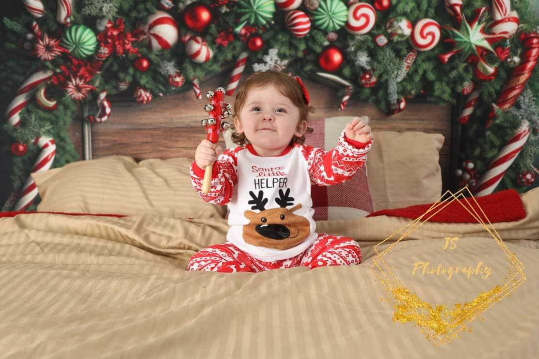 Kate Noël Bonbons Tête de lit Toile de fond conçue par Mandy Ringe - Kate Backdrop FR