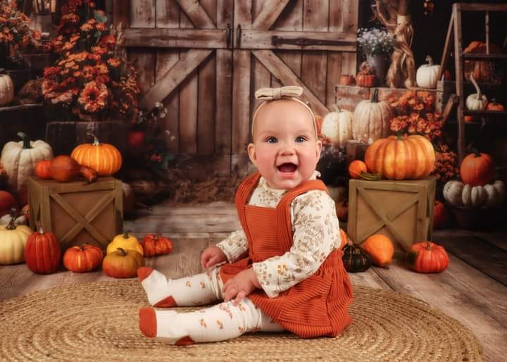 Kate Automne Grange Citrouilles Porte Toile de fond conçu par Emetselch
