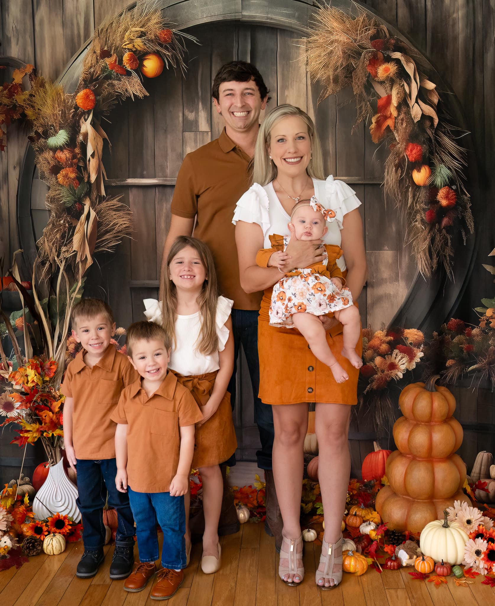 Kate Automne Citrouille Porte Grange Toile de fond pour la photographie - Kate Backdrop FR