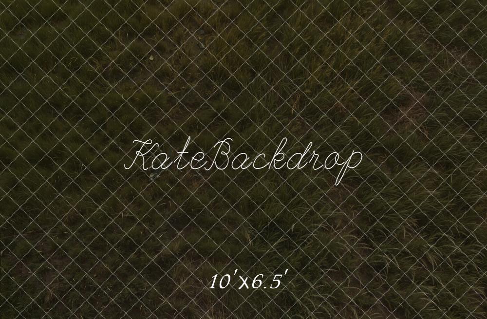 Kate Herbe Verte Texture Sol Toile de fond en Laine conçue par Emetselch - Kate Backdrop FR