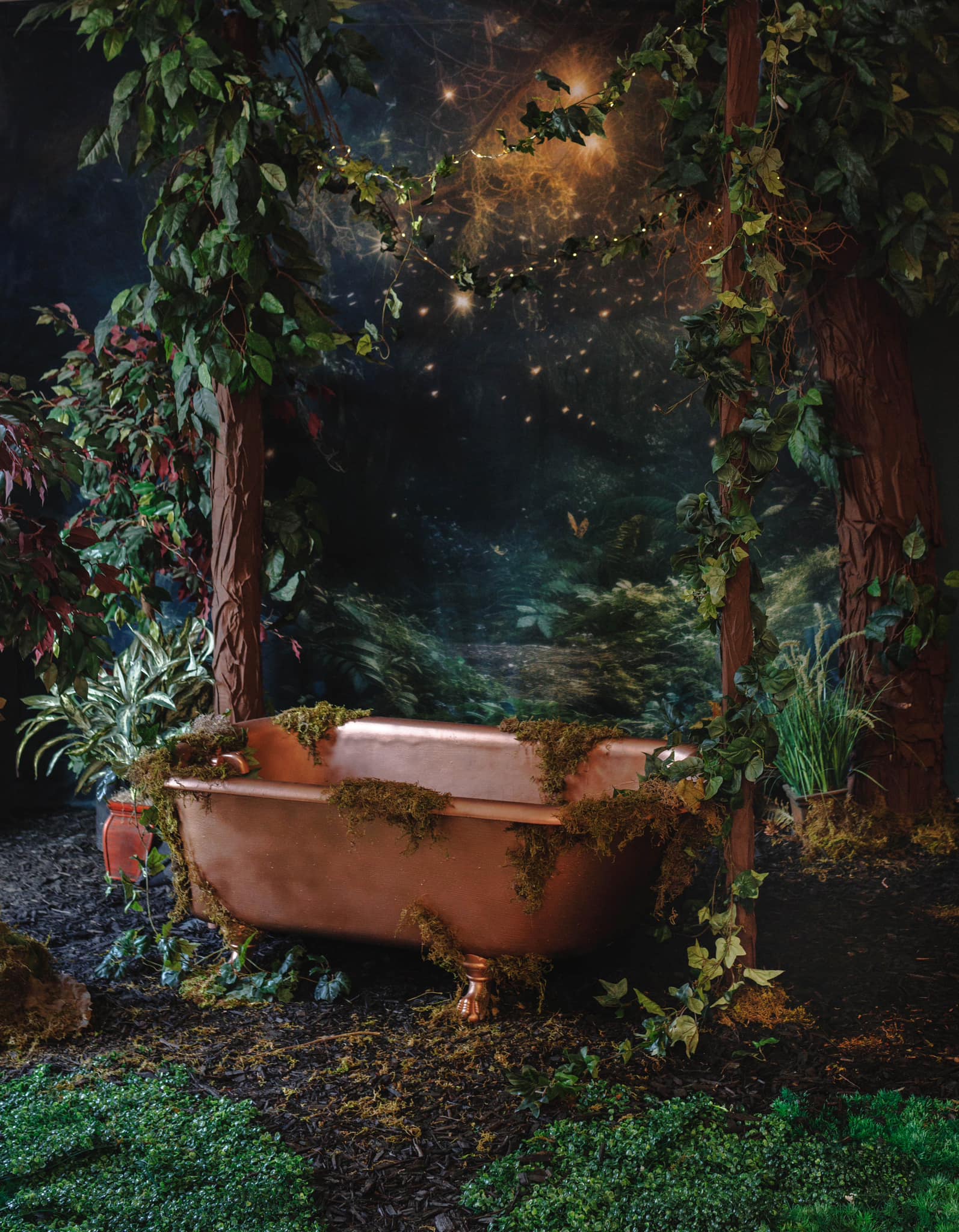 Kate Enchanté Forêt des fées Nuit Été Toile de fond conçue par Mandy Ringe Photographie