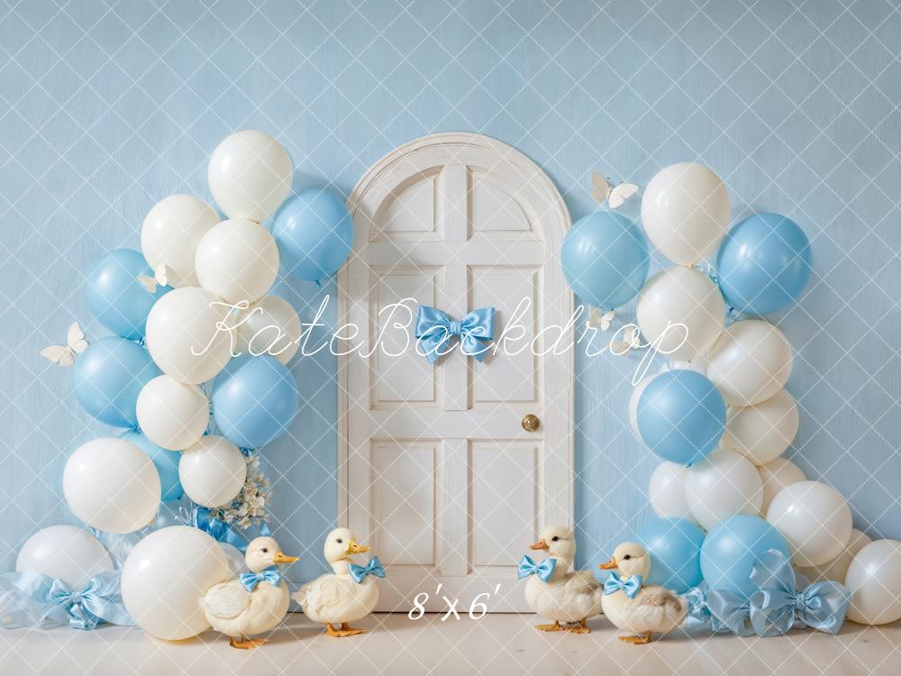 Kate Anniversaire Ballons Porte Canards Toile de fond conçue par Emetselch - Kate Backdrop FR