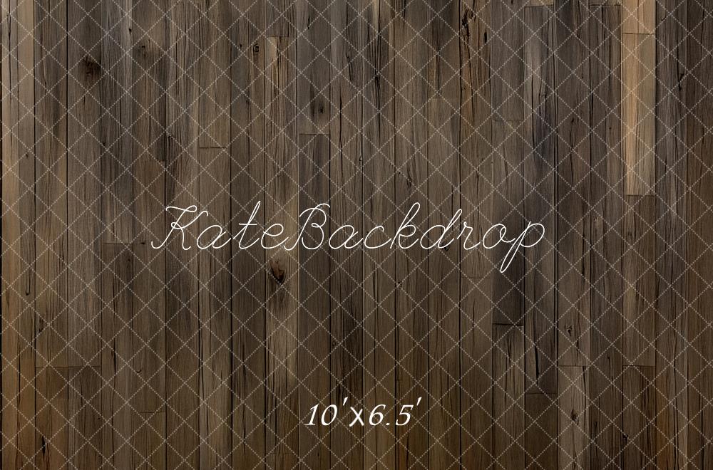 Kate Bois Brun Vieilli Sol Toile de fond conçue par Mandy Ringe - Kate Backdrop FR