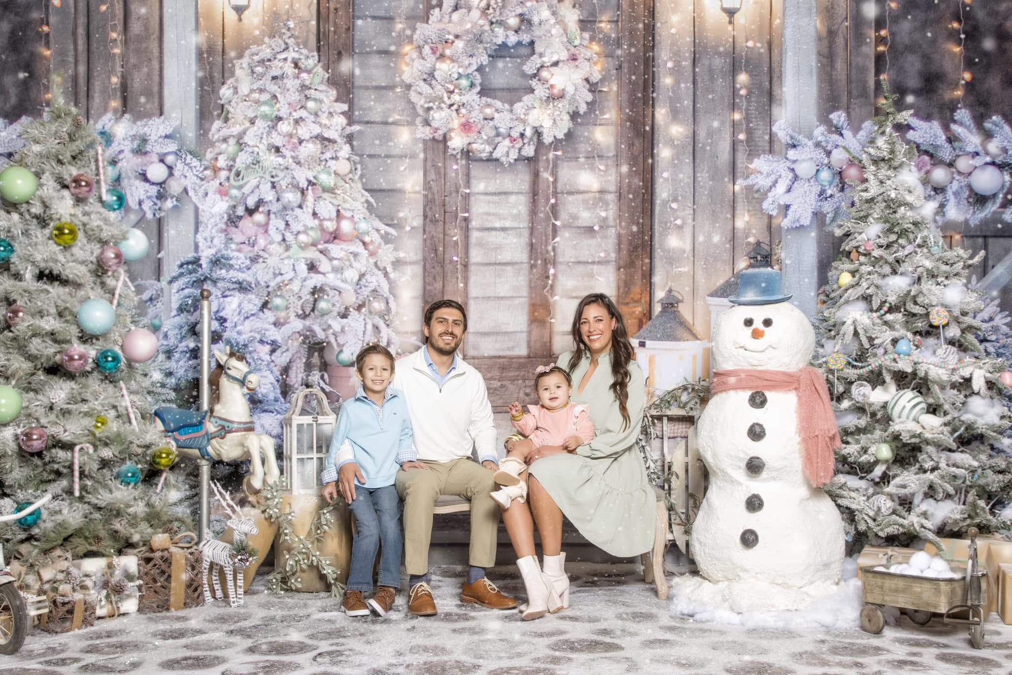 Kate Sapin de Noël Porte Arbres Toile de fond conçue par Chain Photographie - Kate Backdrop FR