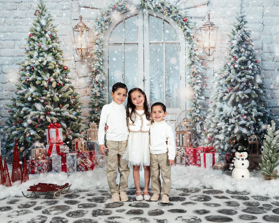 Offres Éclair Kate Noël Arbres Neige Porte Toile de fond en Laine conçu par Emetselch - Kate Backdrop FR