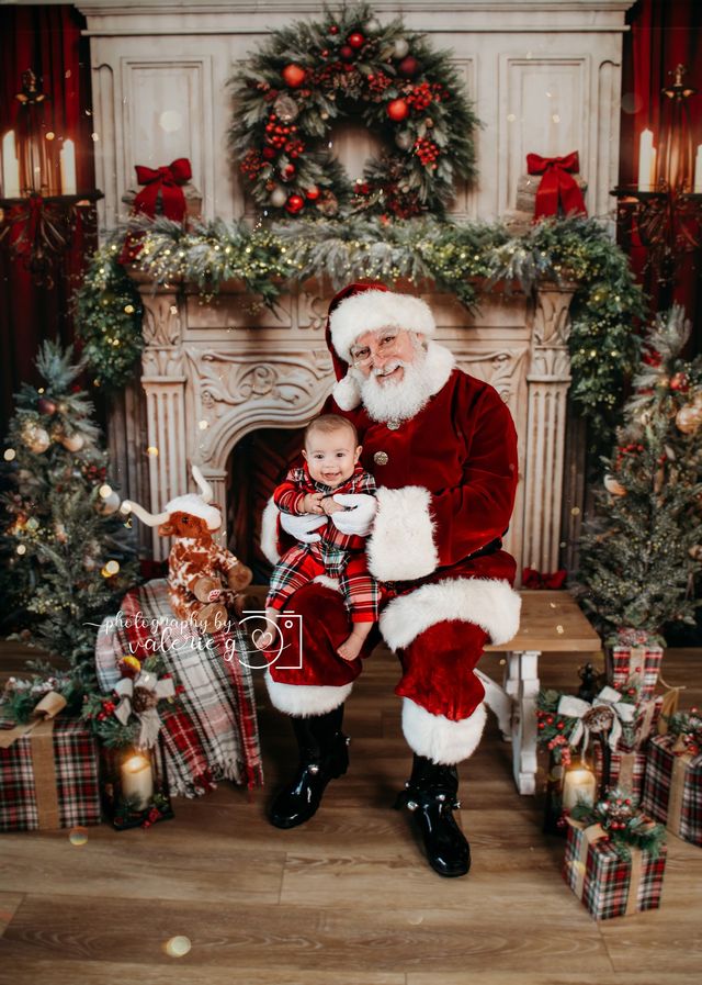 Offres Éclair Kate Noël Cheminée Bougies Rouge Toile de fond en Laine conçue par Emetselch - Kate Backdrop FR