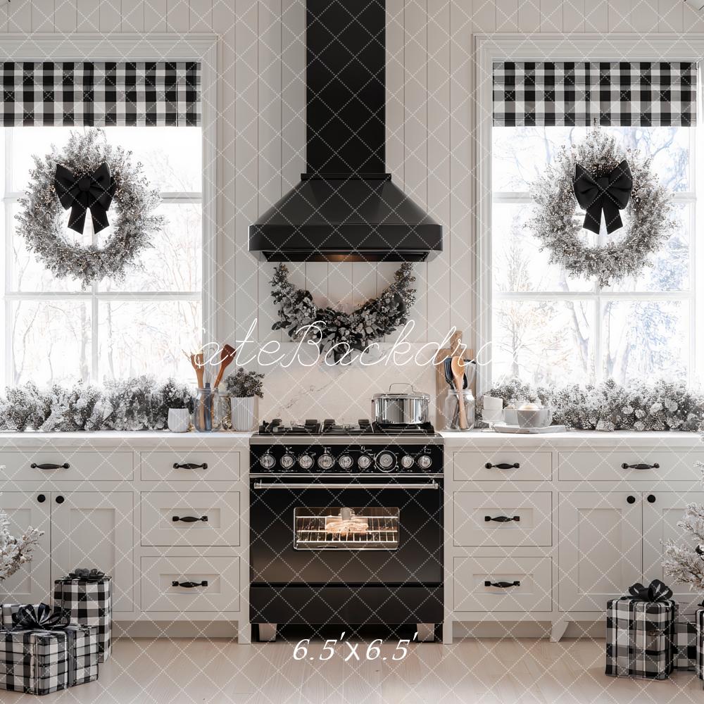 Kate Noël Cuisine Sapins Cadeaux Toile de fond conçue par Ashley Paul
