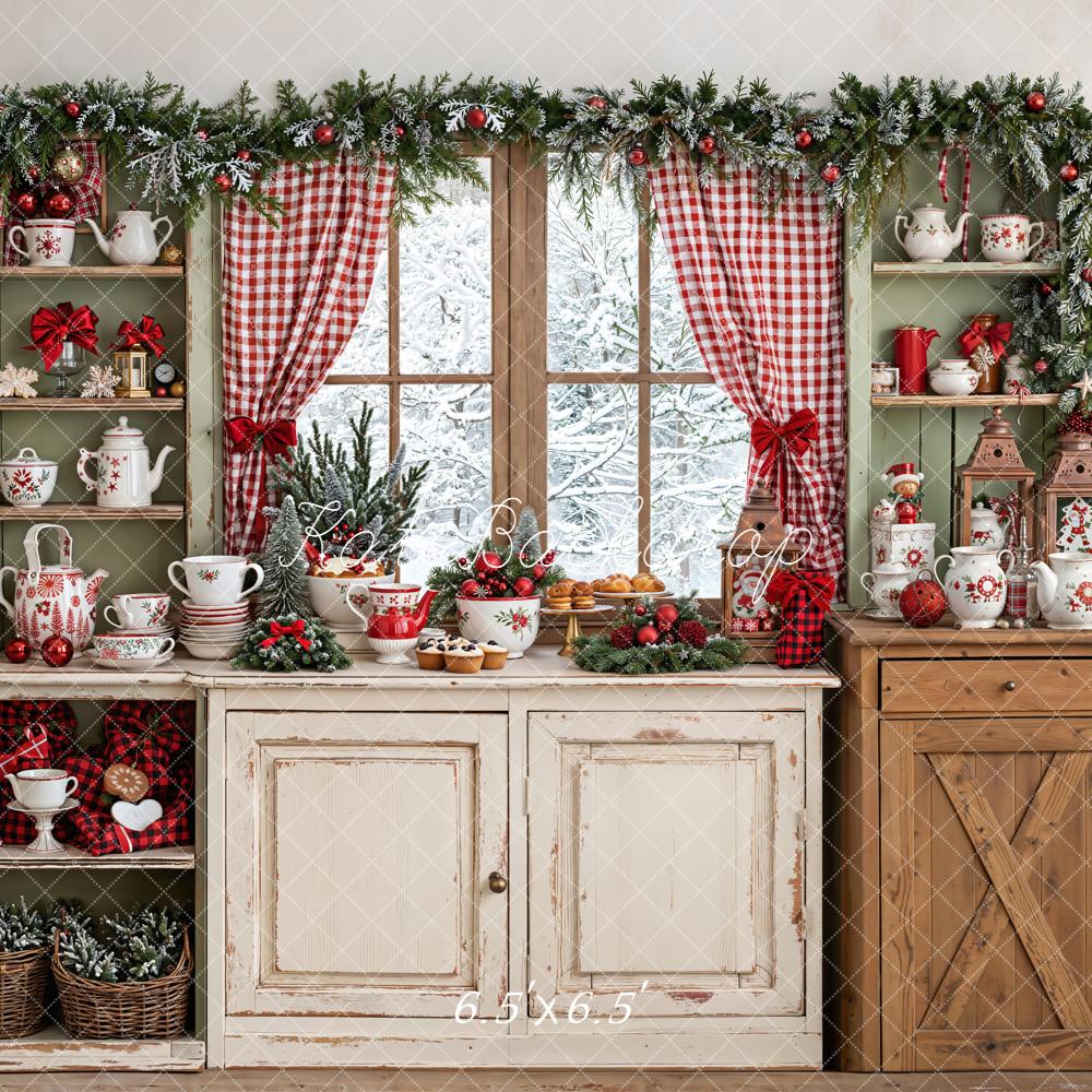 Kate Noël Cuisine Fenêtre Rustique Toile de fond conçue par Emetselch - Kate Backdrop FR