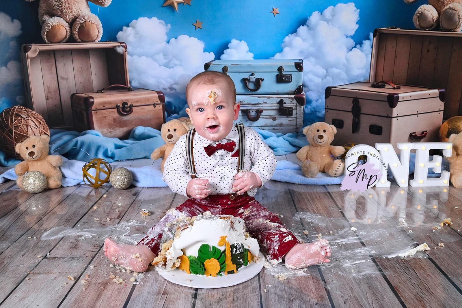 Kate Dessin animé Montgolfière Ours en peluche Toile de fond conçue par Emetselch - Kate Backdrop FR