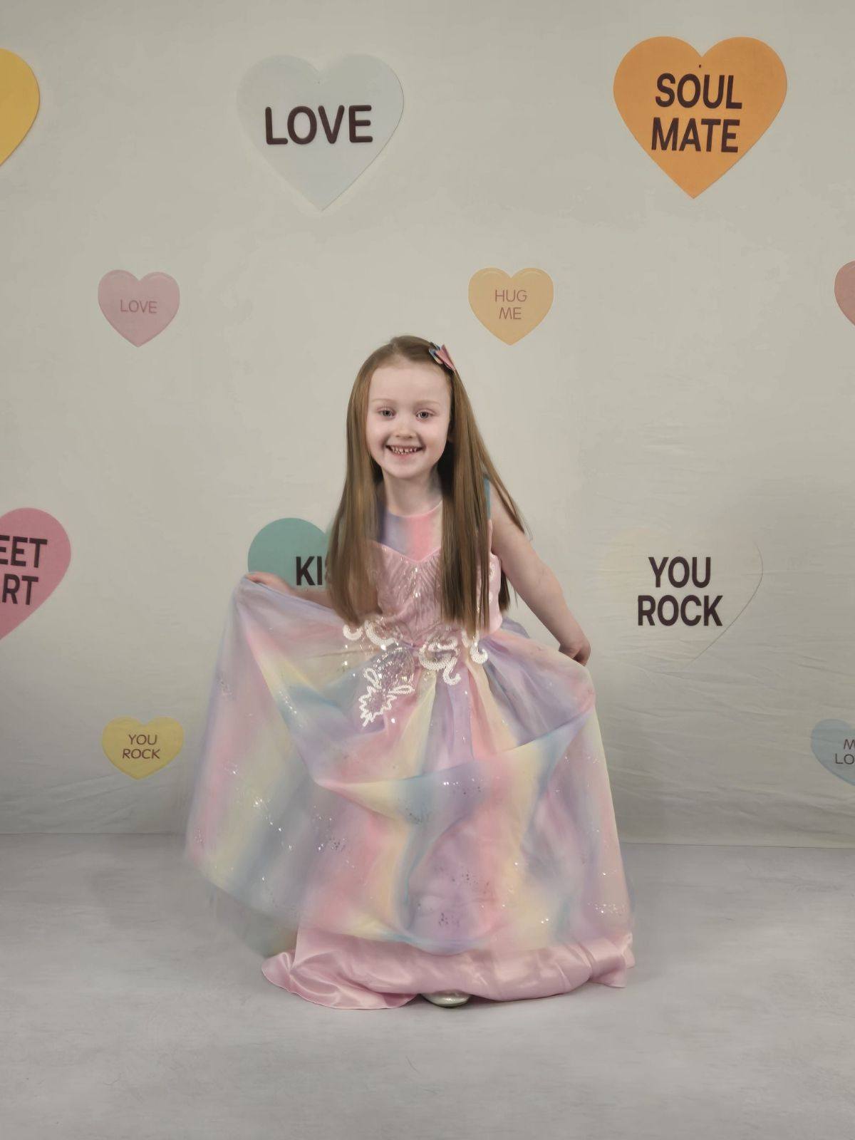 Kate Saint-Valentin Conversation Cœurs Toile de fond conçu par Erin Larkins - Kate Backdrop FR