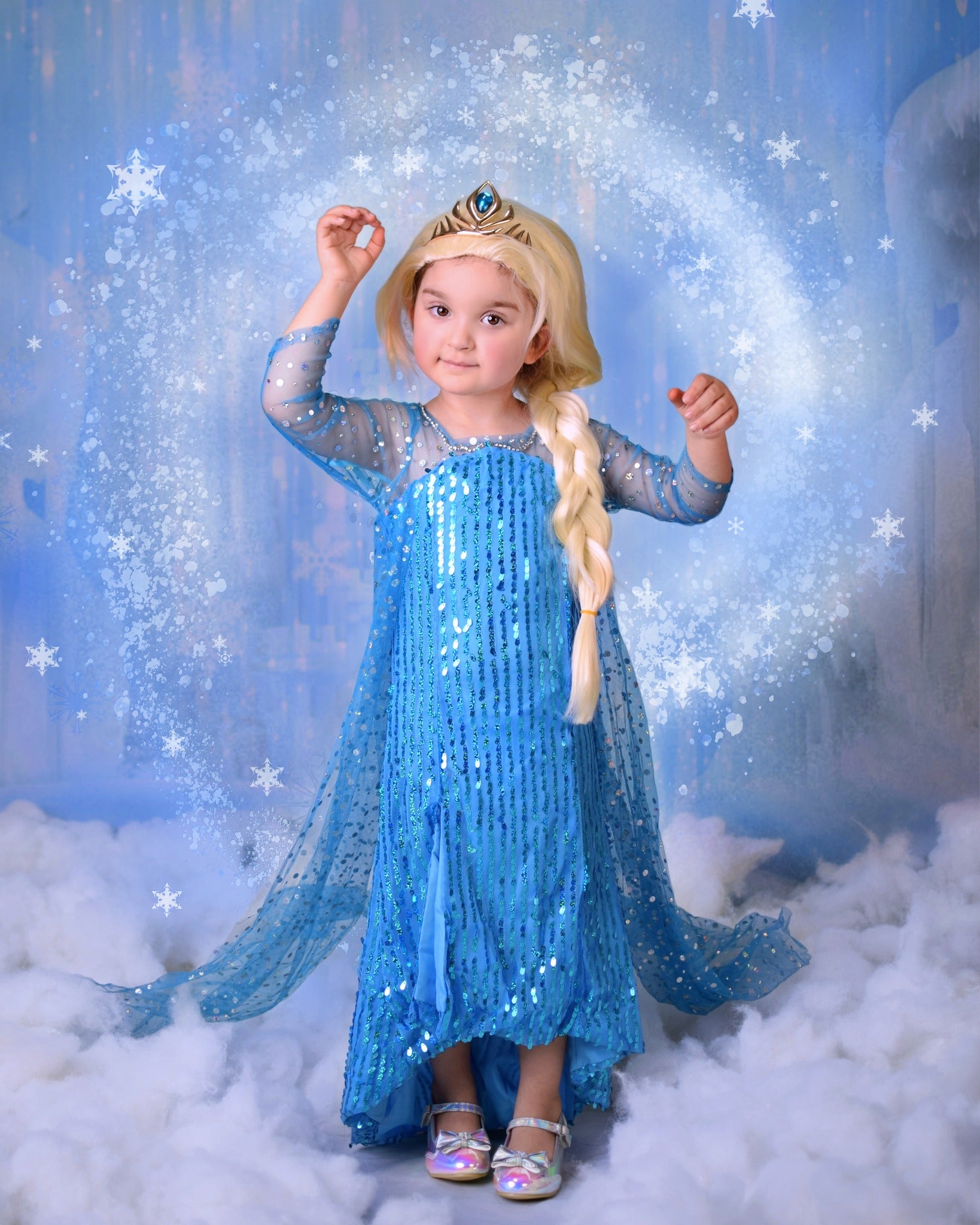 Kate Château Neige glacée Hiver Noël Toile de fond conçu par Jerry_Sina - Kate Backdrop FR