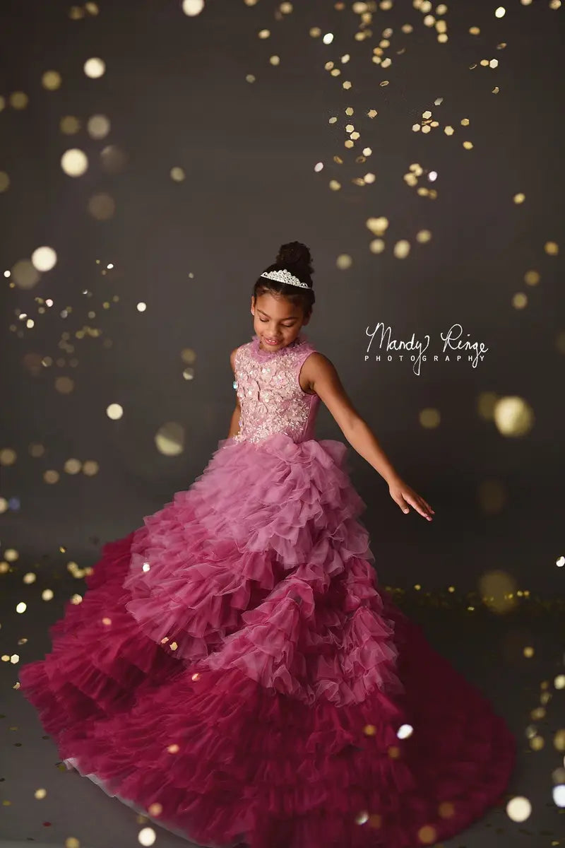 Kate Printemps/Été Rose Violet Enfant Robe à volants Pour la Photographie - Kate Backdrop FR