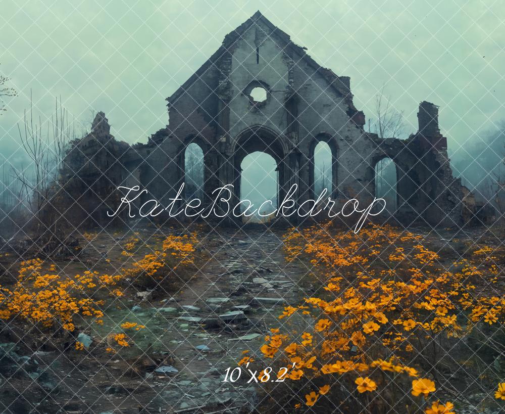 Kate Ruines Fleur Sauvage Brume Toile de fond conçue par Emetselch - Kate Backdrop FR