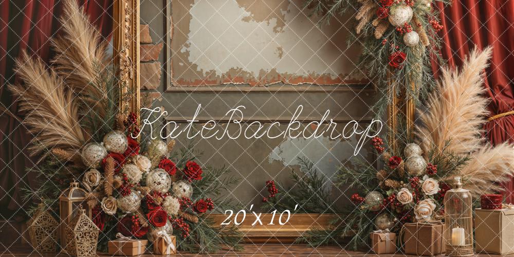 Kate Noël Cadre Doré Bohème Fleurs Toile de fond conçue par Emetselch - Kate Backdrop FR