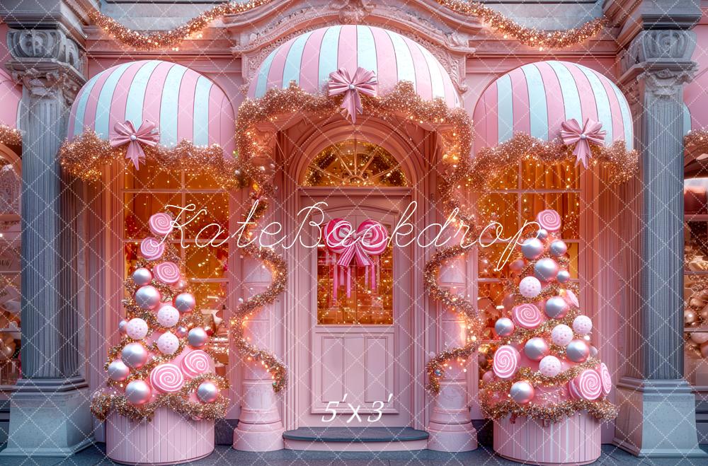 Kate Noël Rose Magasin Bonbons Toile de fond conçue par Mini MakeBelieve - Kate Backdrop FR