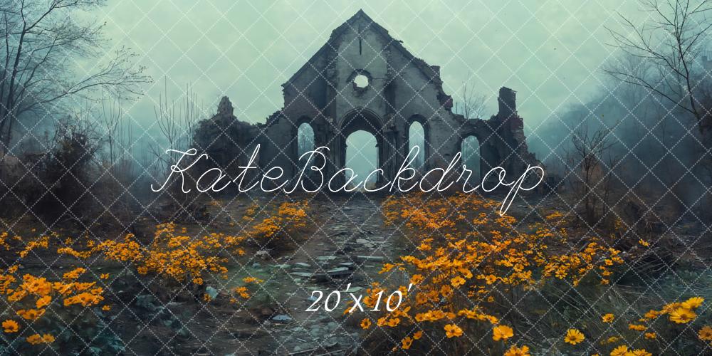 Kate Ruines Fleur Sauvage Brume Toile de fond conçue par Emetselch - Kate Backdrop FR