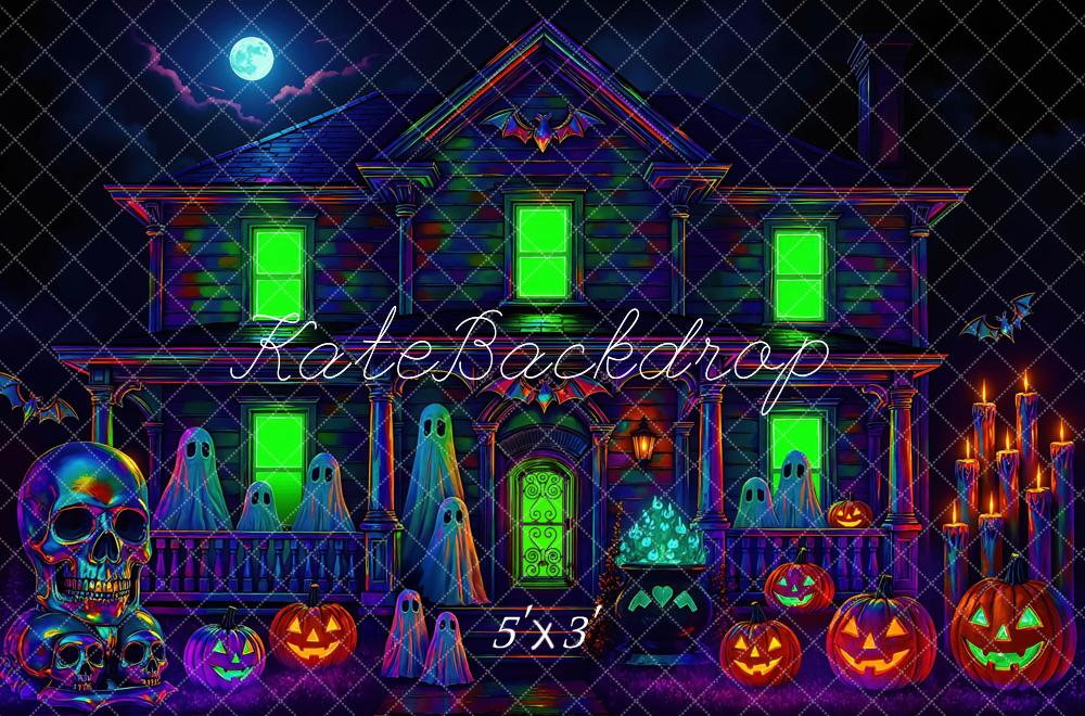 Kate Halloween Maison Hantée Fantômes Toile de fond conçue par Mini MakeBelieve - Kate Backdrop FR