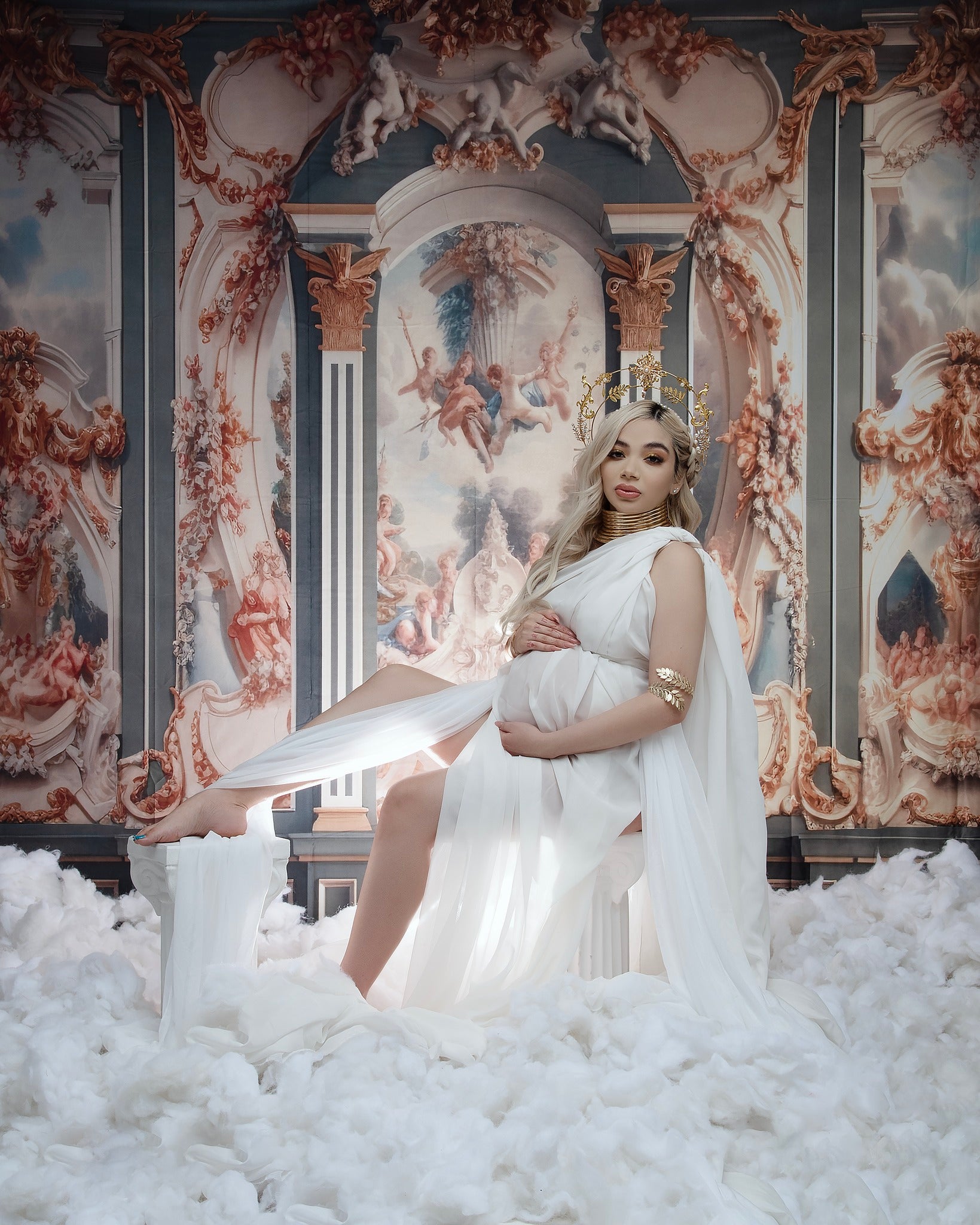 Kate Romantique Mur Rétro Vert Toile de fond conçue par Chain Photographie - Kate Backdrop FR