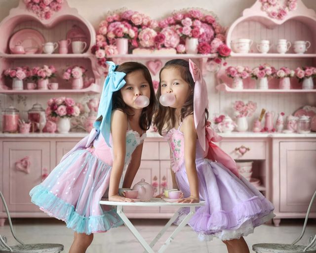 Kate Saint Valentin Rose Fleurs Cuisine Toile de fond conçue par Emetselch - Kate Backdrop FR