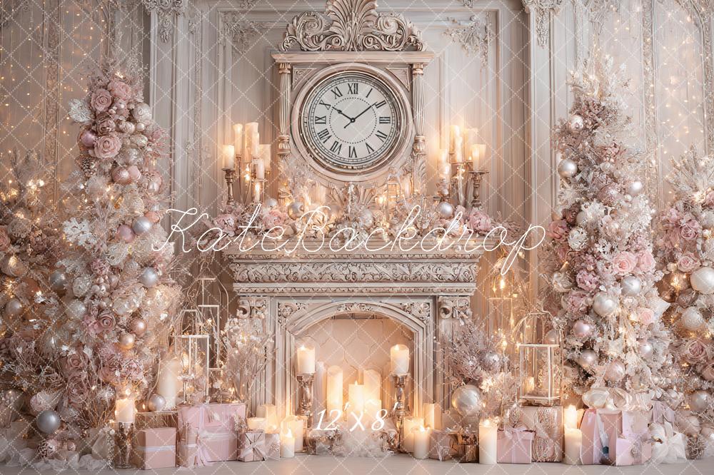 Kate Noël Cheminée Horloge Cadeaux Toile de fond conçue par Ashley Paul