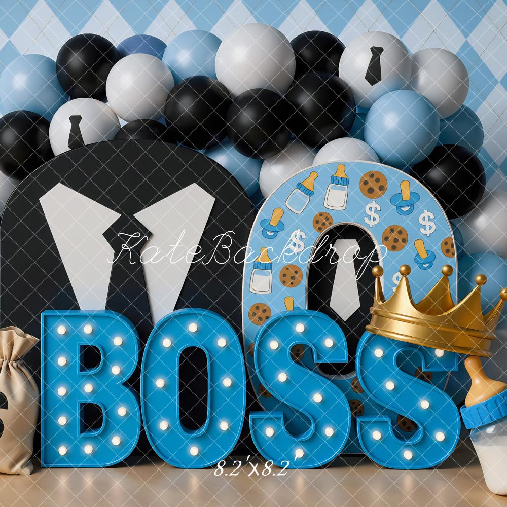 Kate Anniversaire Boss Ballons Costume Toile de fond conçue par Mini MakeBelieve - Kate Backdrop FR