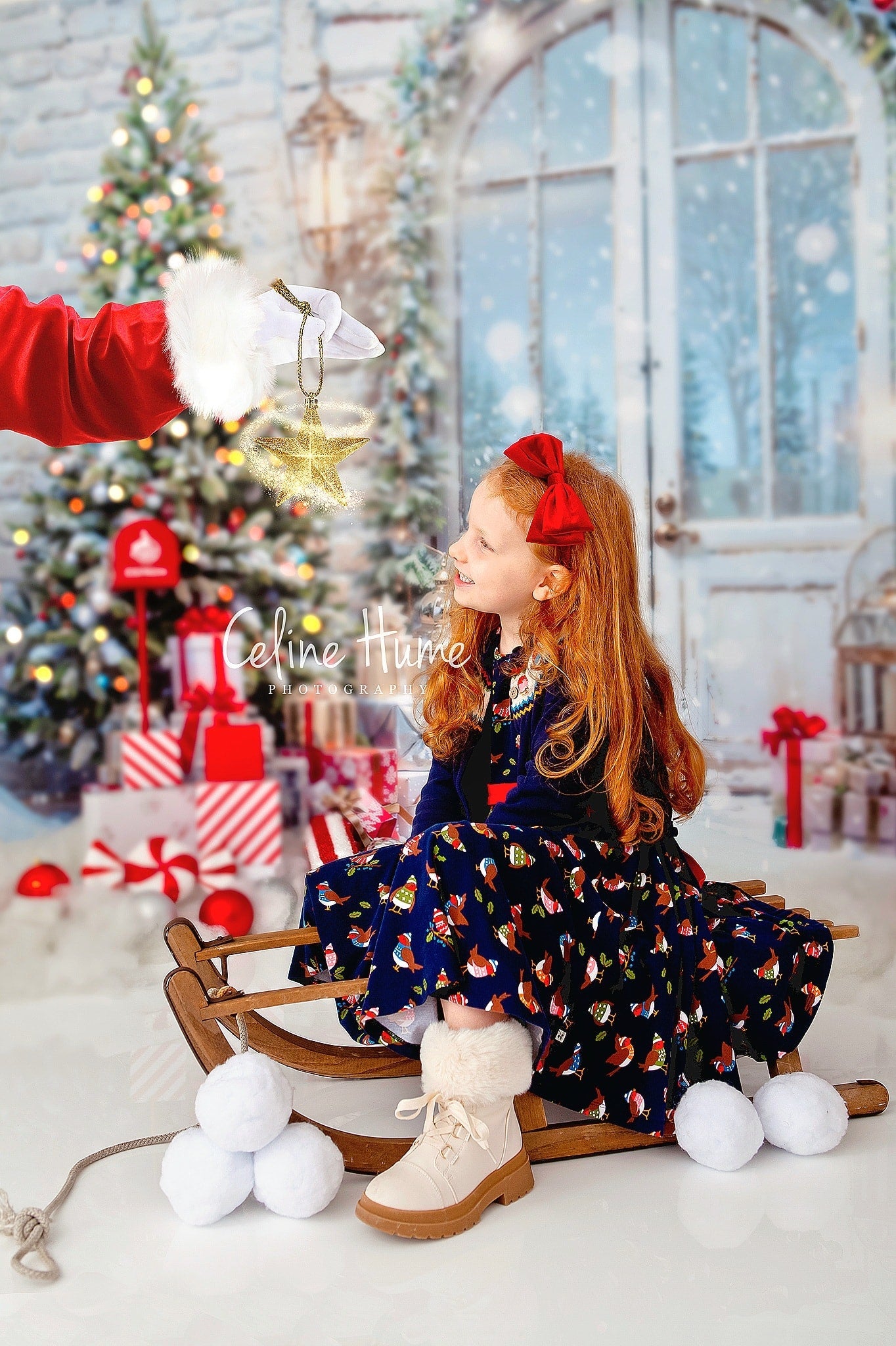 Offres Éclair Kate Noël Arbres Neige Porte Toile de fond en Laine conçu par Emetselch - Kate Backdrop FR