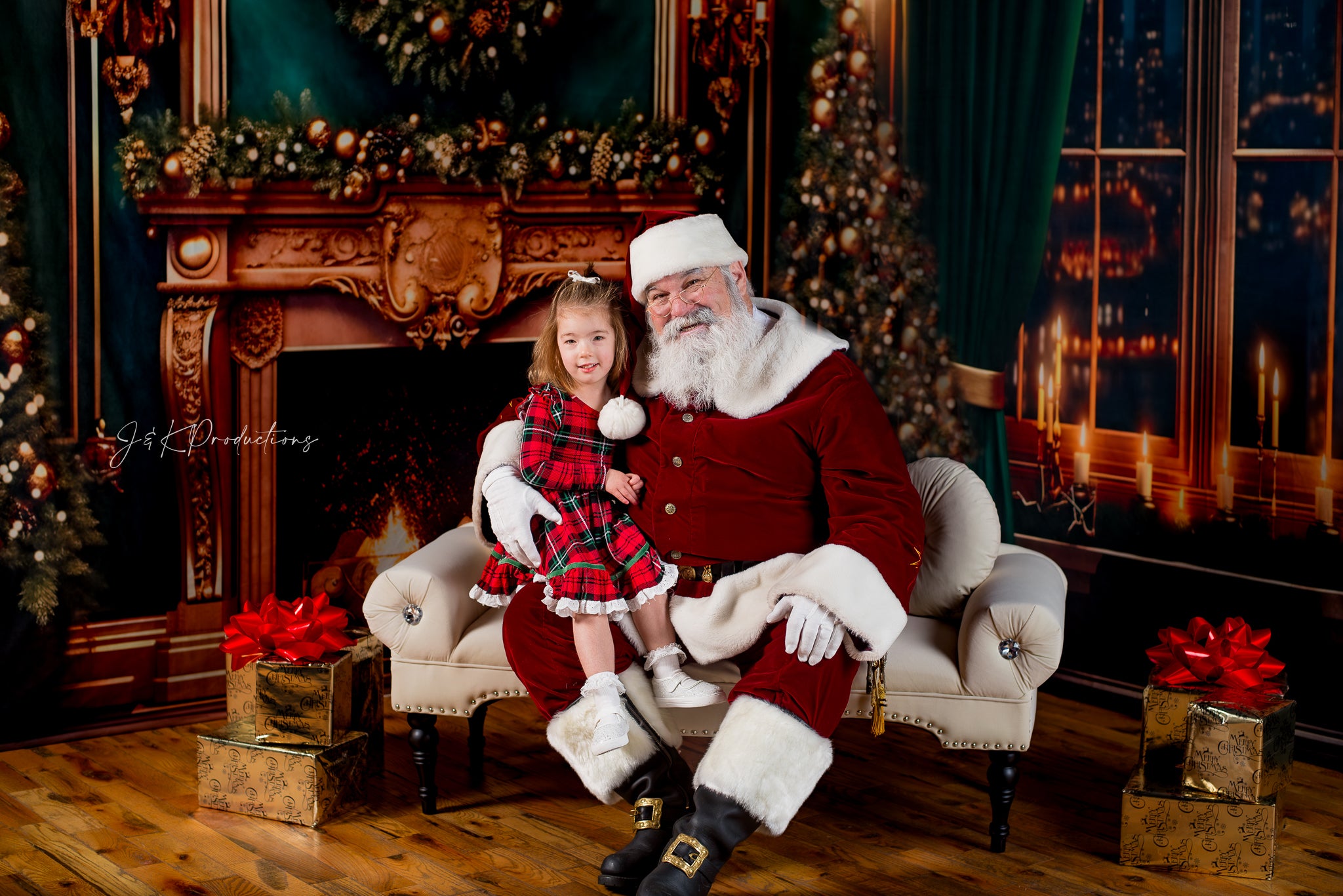 Kate Noël Cheminée Ville Nuit Vert Ensemble de chambre (8pix8pi&10pix8pi&8pix10pi) - Kate Backdrop FR