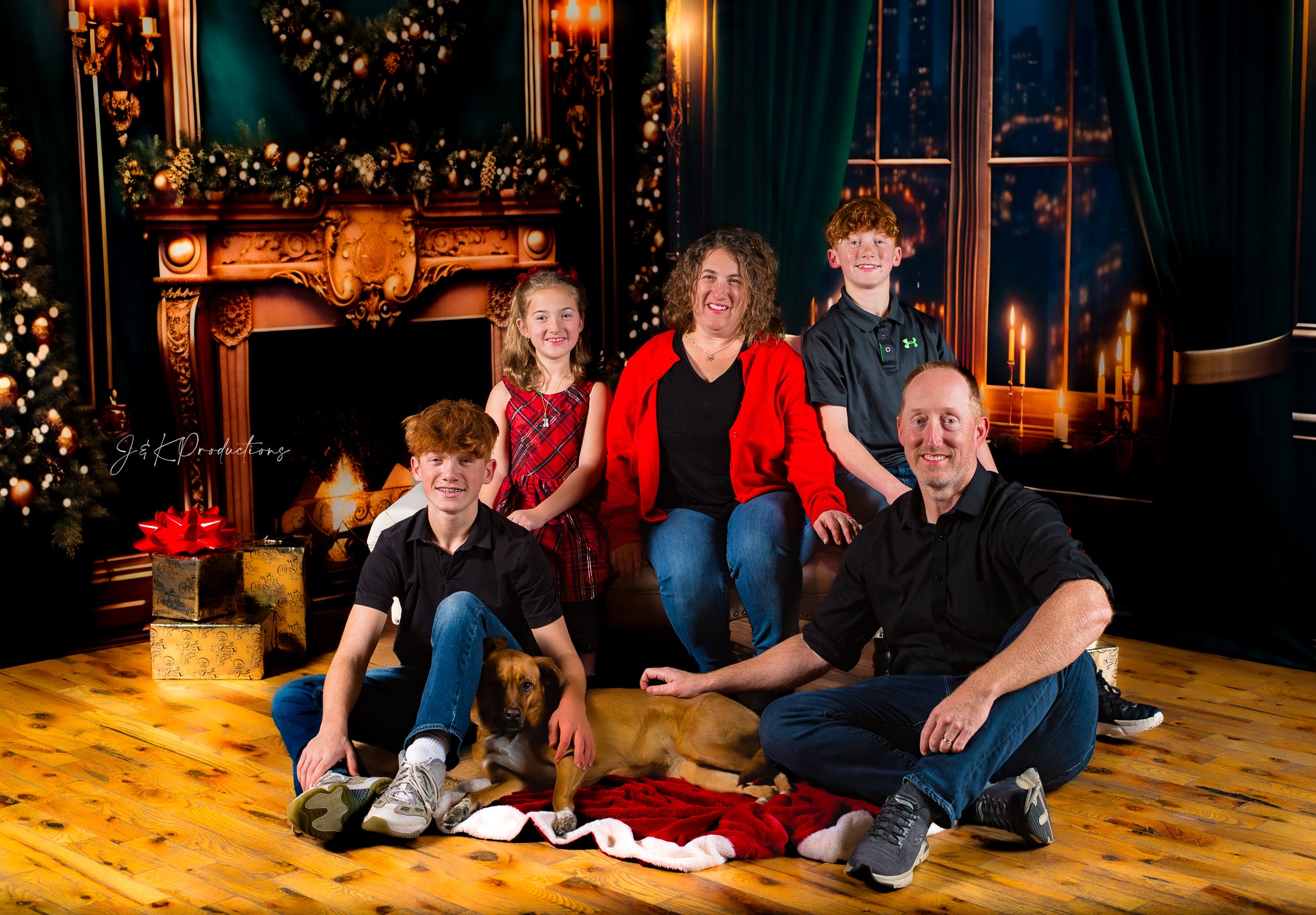 Kate Noël Cheminée Ville Nuit Vert Ensemble de chambre (8pix8pi&10pix8pi&8pix10pi) - Kate Backdrop FR