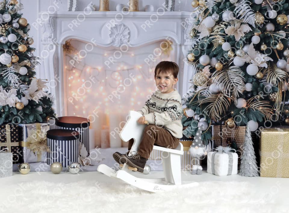 Kate Noël Blanc Chambre Arbres Cadeaux Décoration Toile de fond pour la photographie - Kate Backdrop FR