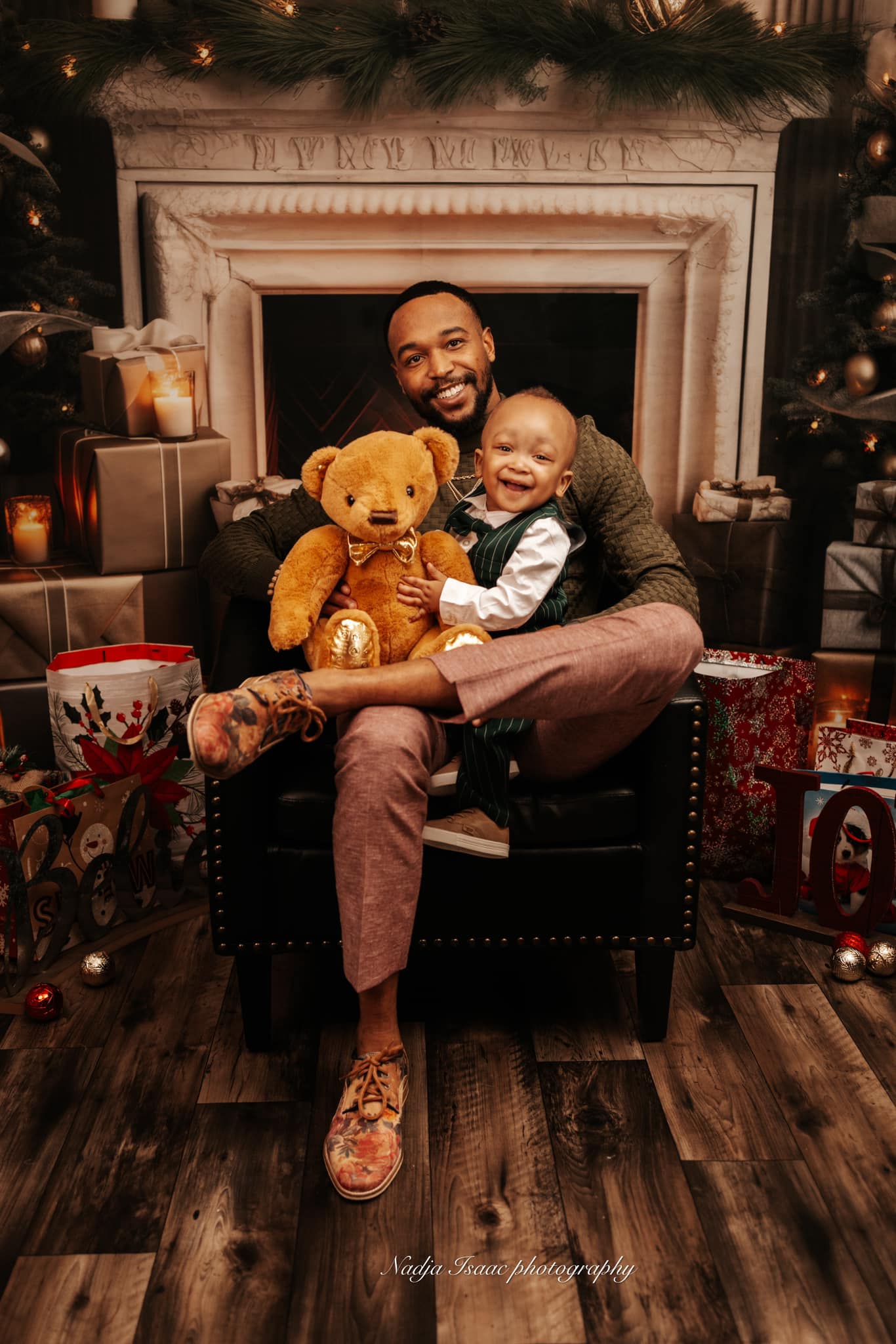 Kate Noël Cheminée Cadeaux Arbres Toile de fond conçu par Emetselch - Kate Backdrop FR