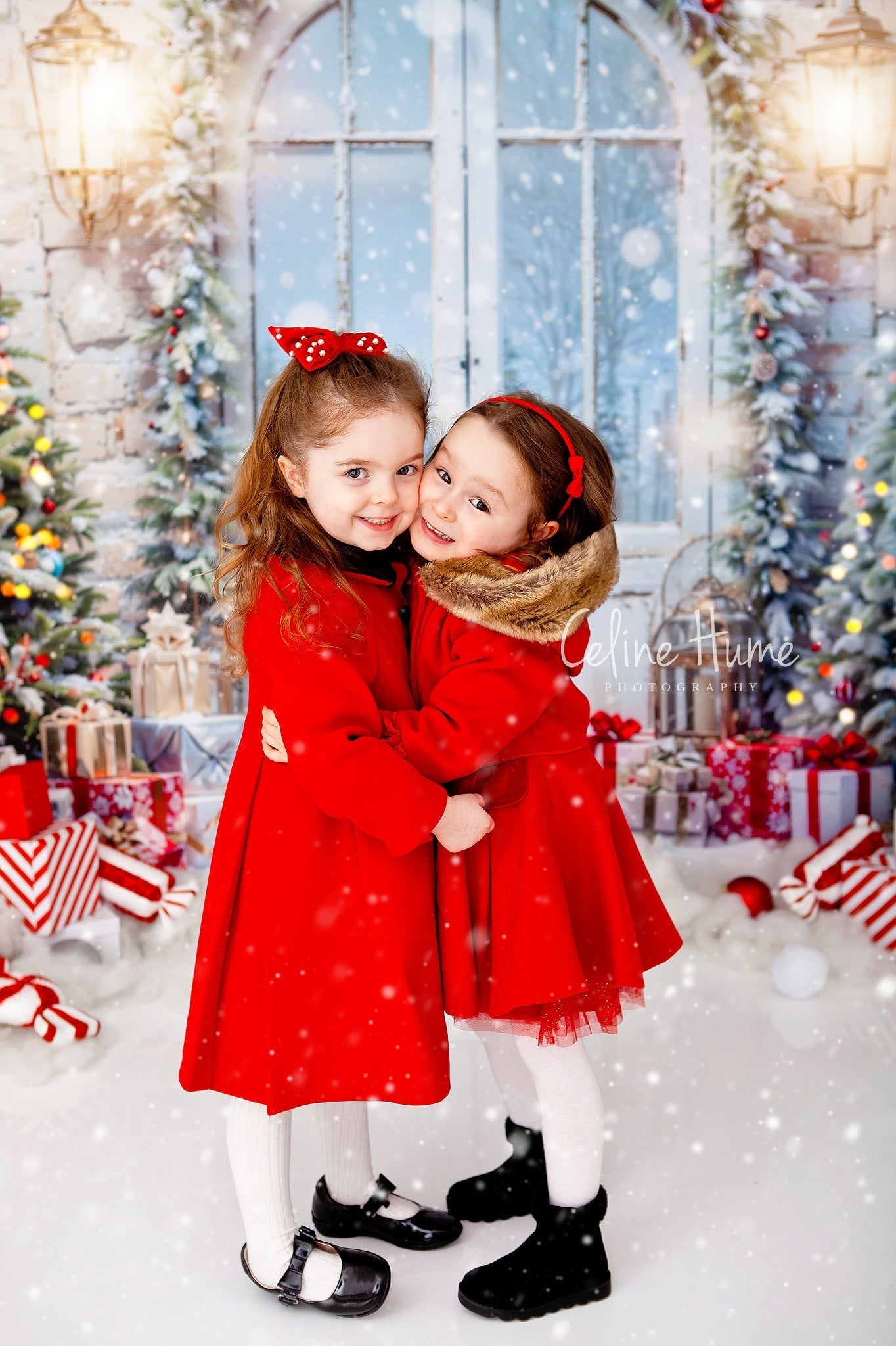 Offres Éclair Kate Noël Arbres Neige Porte Toile de fond en Laine conçu par Emetselch - Kate Backdrop FR