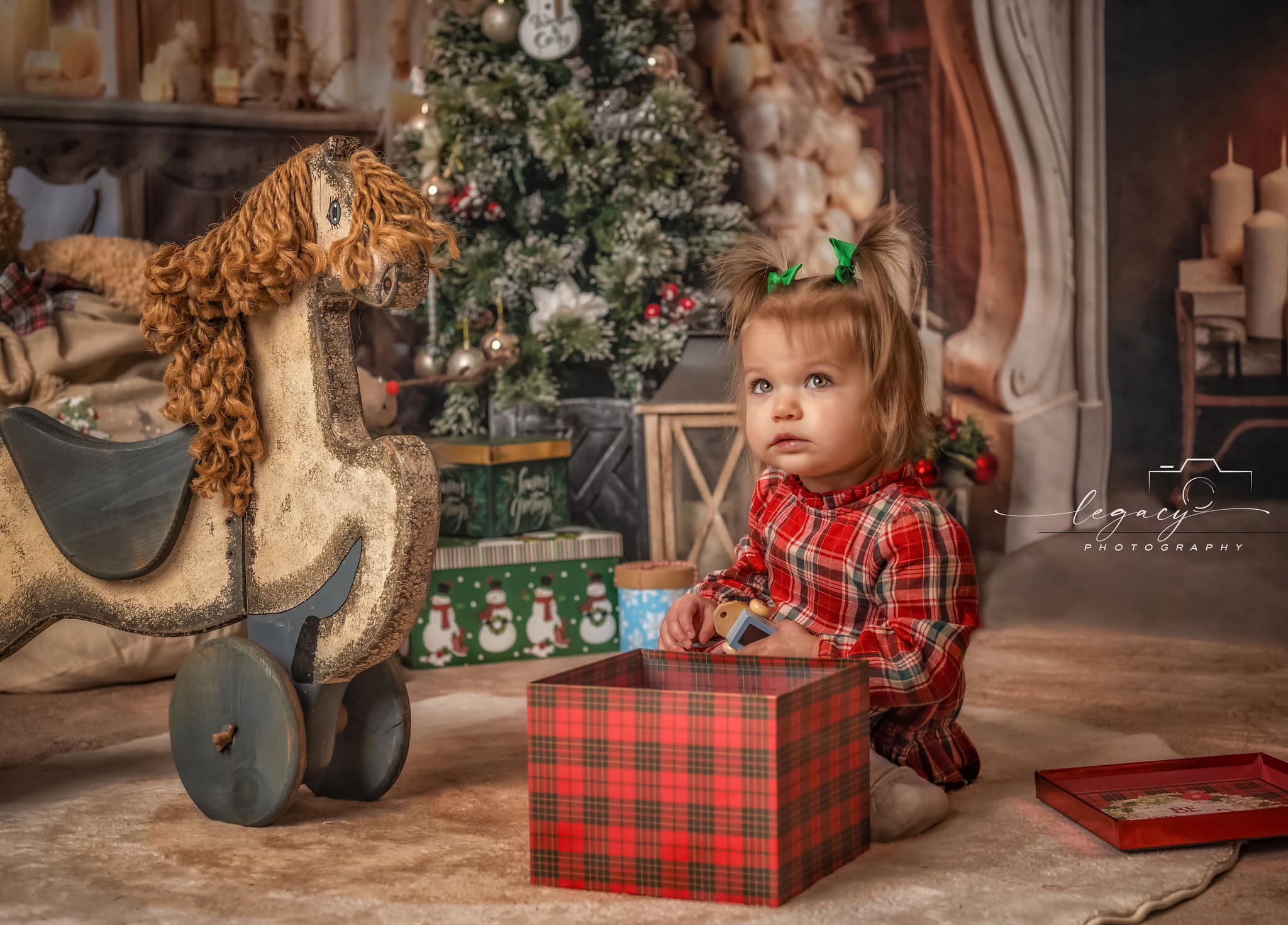 Kate Blanc Élégant Noël Cheminée Ensemble de chambre (8pix8pi&10pix8pi&8pix10pi)