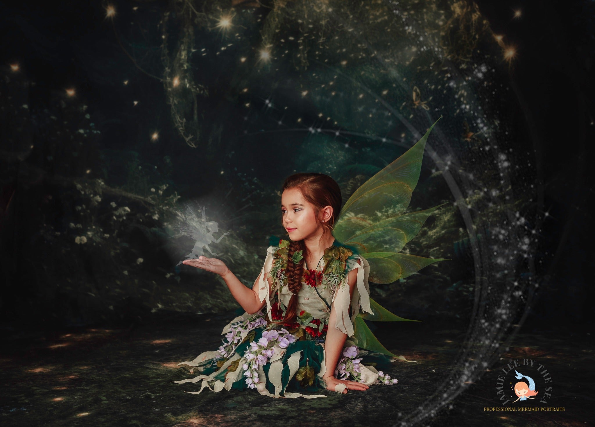 Kate Luciole Forêt Nuit Toile de fond+Terrain de Rêve Sol Toile de fond - Kate Backdrop FR