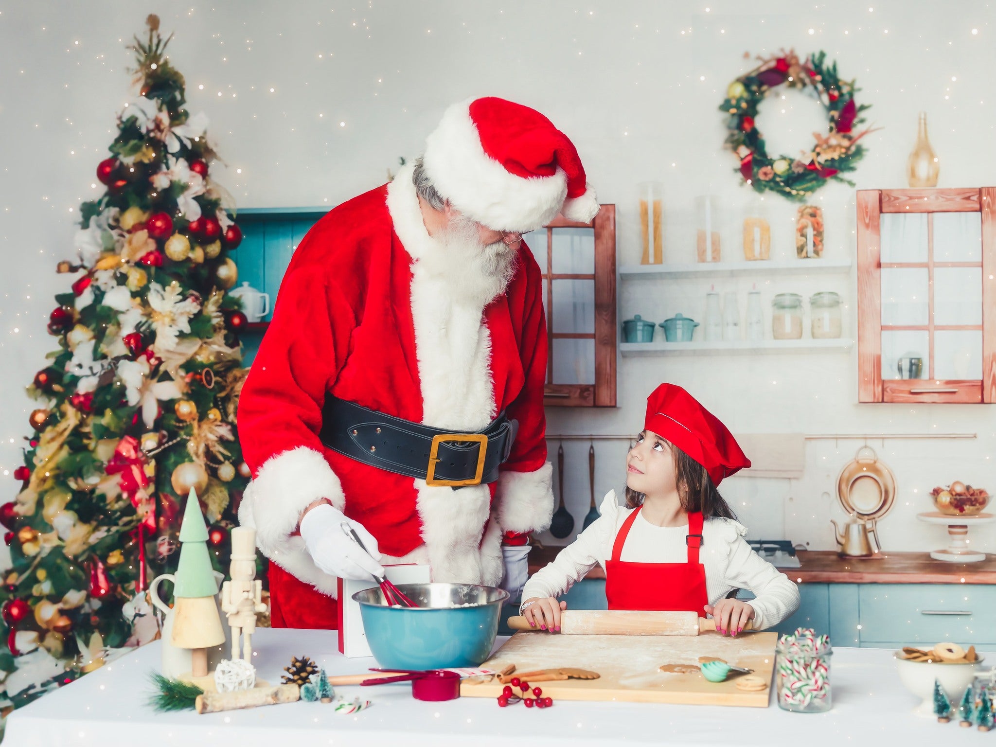 Kate Noël Cuisine Placard Bleu Toile de fond pour la photographie - Kate Backdrop FR