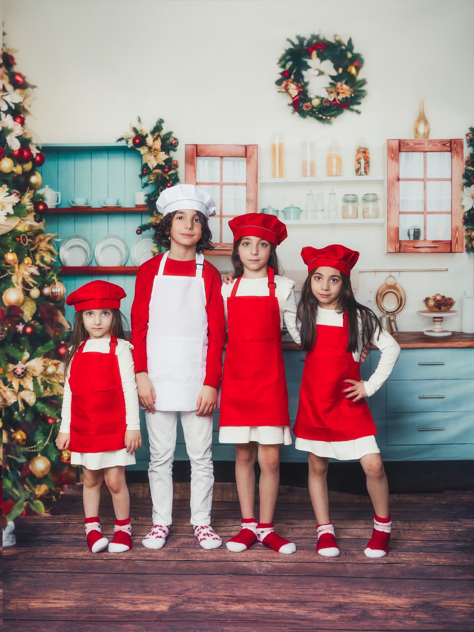 Kate Noël Cuisine Placard Bleu Toile de fond pour la photographie - Kate Backdrop FR