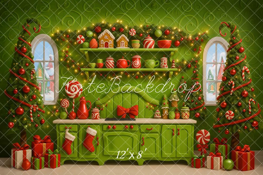 Kate Noël Cuisine Sapins Cadeaux Toile de fond conçue par Ashley Paul