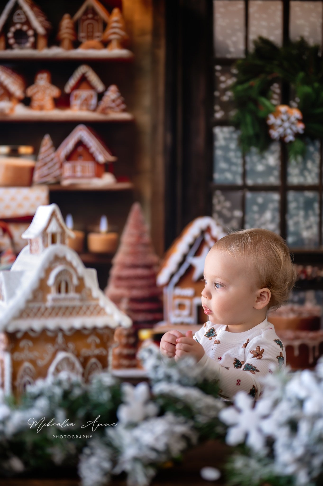 Kate Pain d'épice Cuisine Noël Hiver Toile de fond conçue par Mini MakeBelieve - Kate Backdrop FR