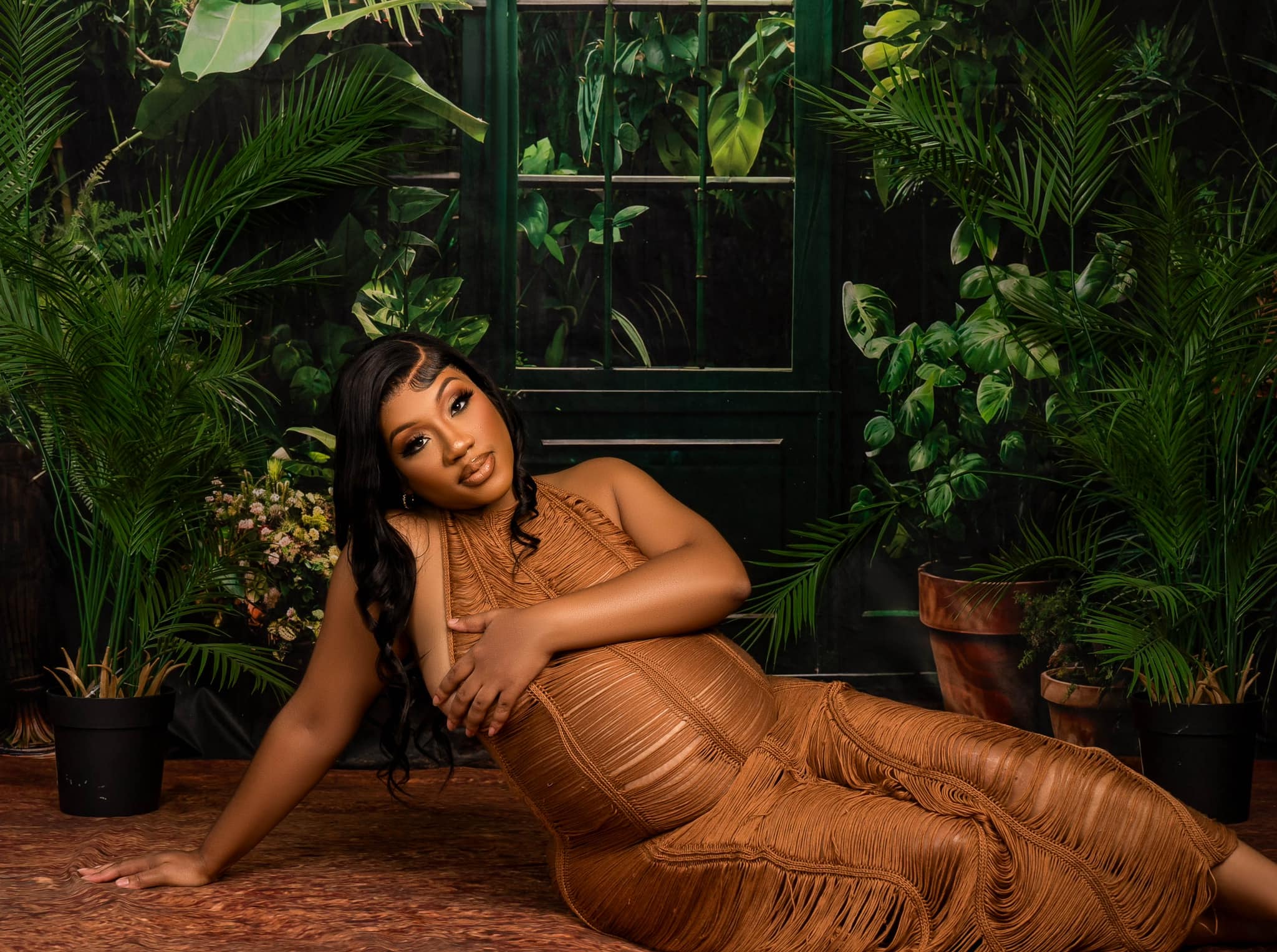 Kate Printemps/Été Vert Plantes Porte Toile de fond conçue par Emetselch - Kate Backdrop FR