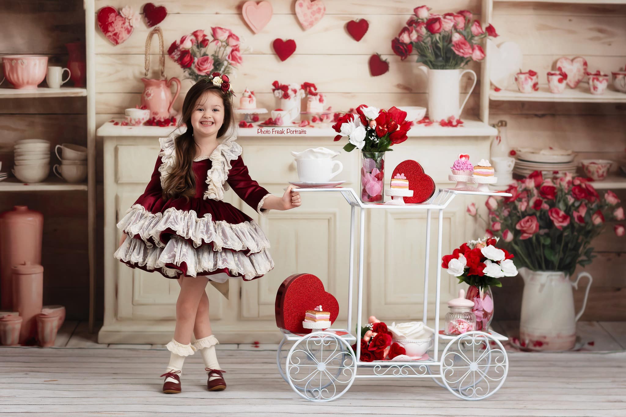 Kate Saint Valentin Beige Cuisine Toile de fond conçue par Emetselch - Kate Backdrop FR