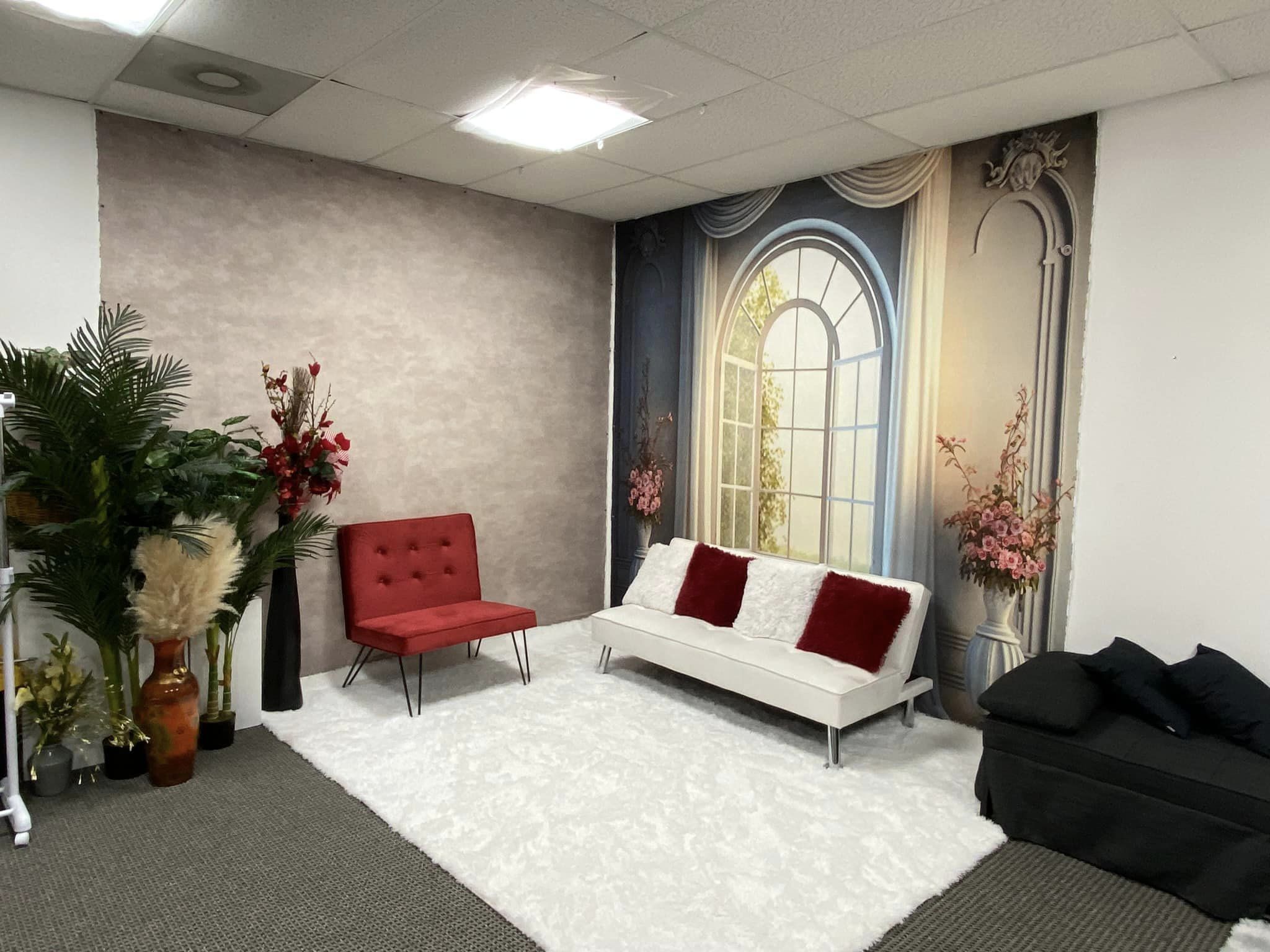 Kate Fenêtre Vase de fleur Ivoire Toile de fond Conçu par Chain Photographie - Kate Backdrop FR