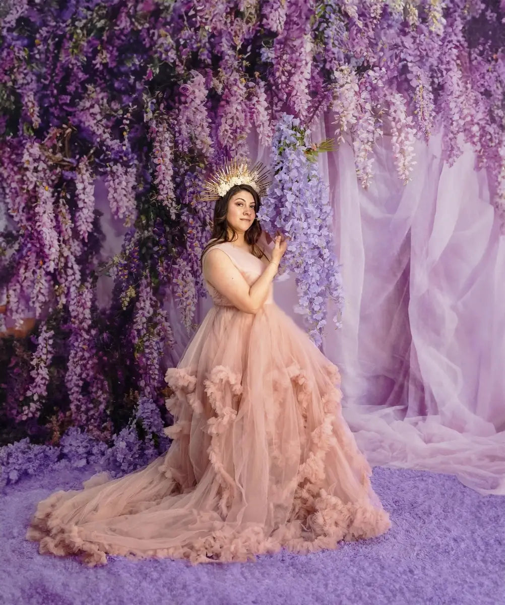 Kate Printemps Glycine fraîche Rideau Violet Toile de fond conçue par Emetselch - Kate Backdrop FR