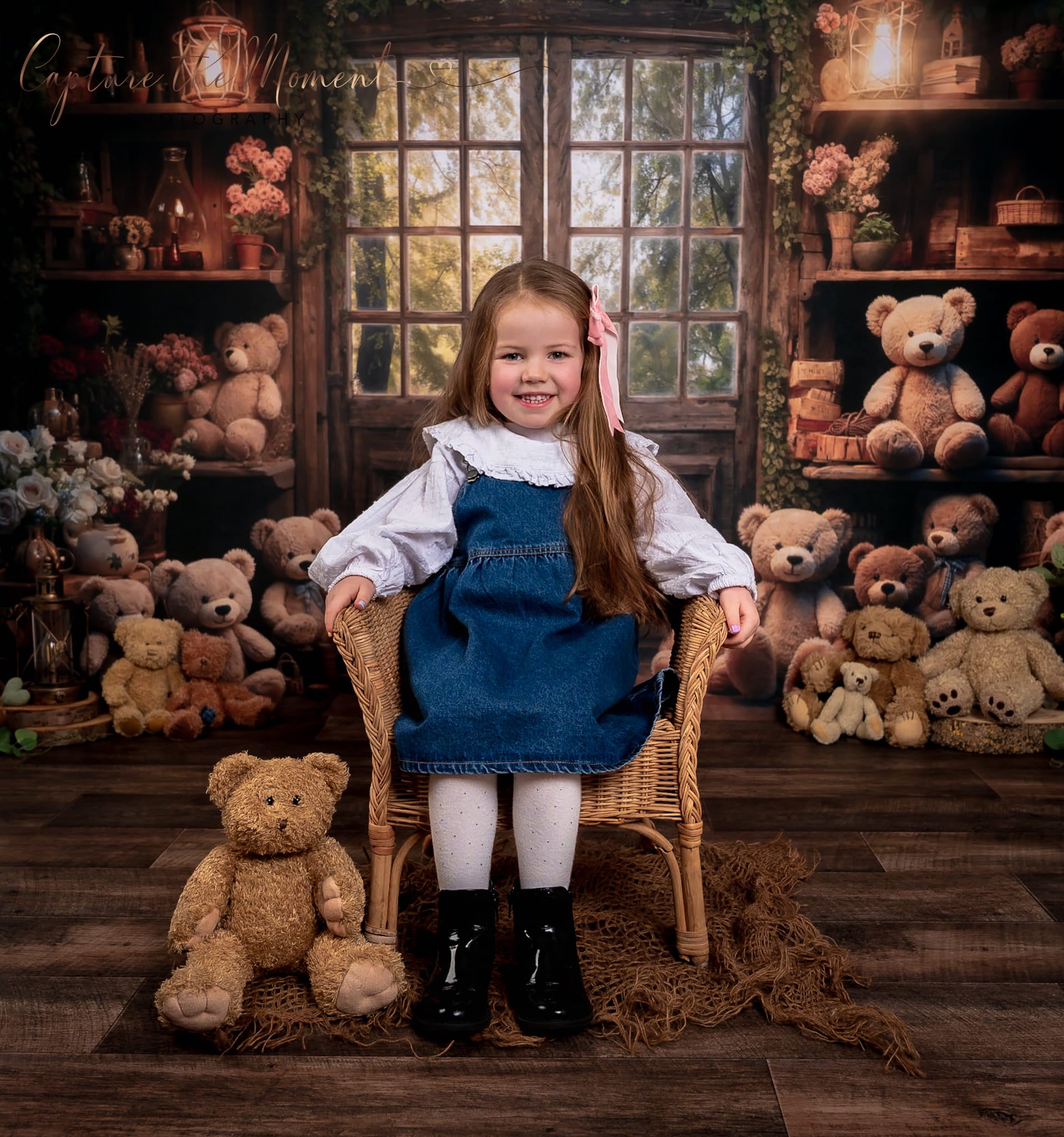 Kate Printemps Lanterne Ours en peluche Porte Toile de fond conçue par Emetselch - Kate Backdrop FR