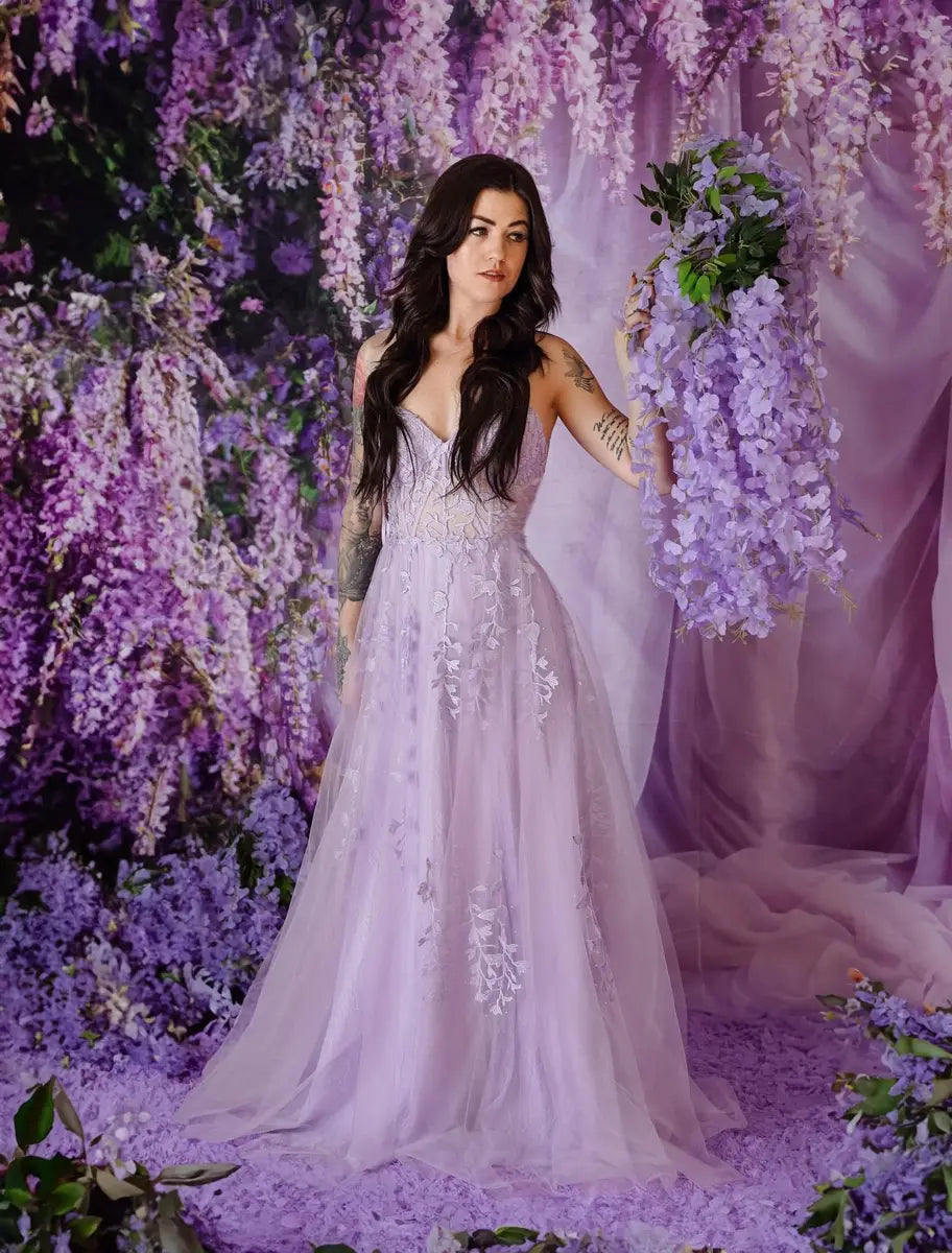 Kate Printemps Glycine fraîche Rideau Violet Toile de fond conçue par Emetselch - Kate Backdrop FR