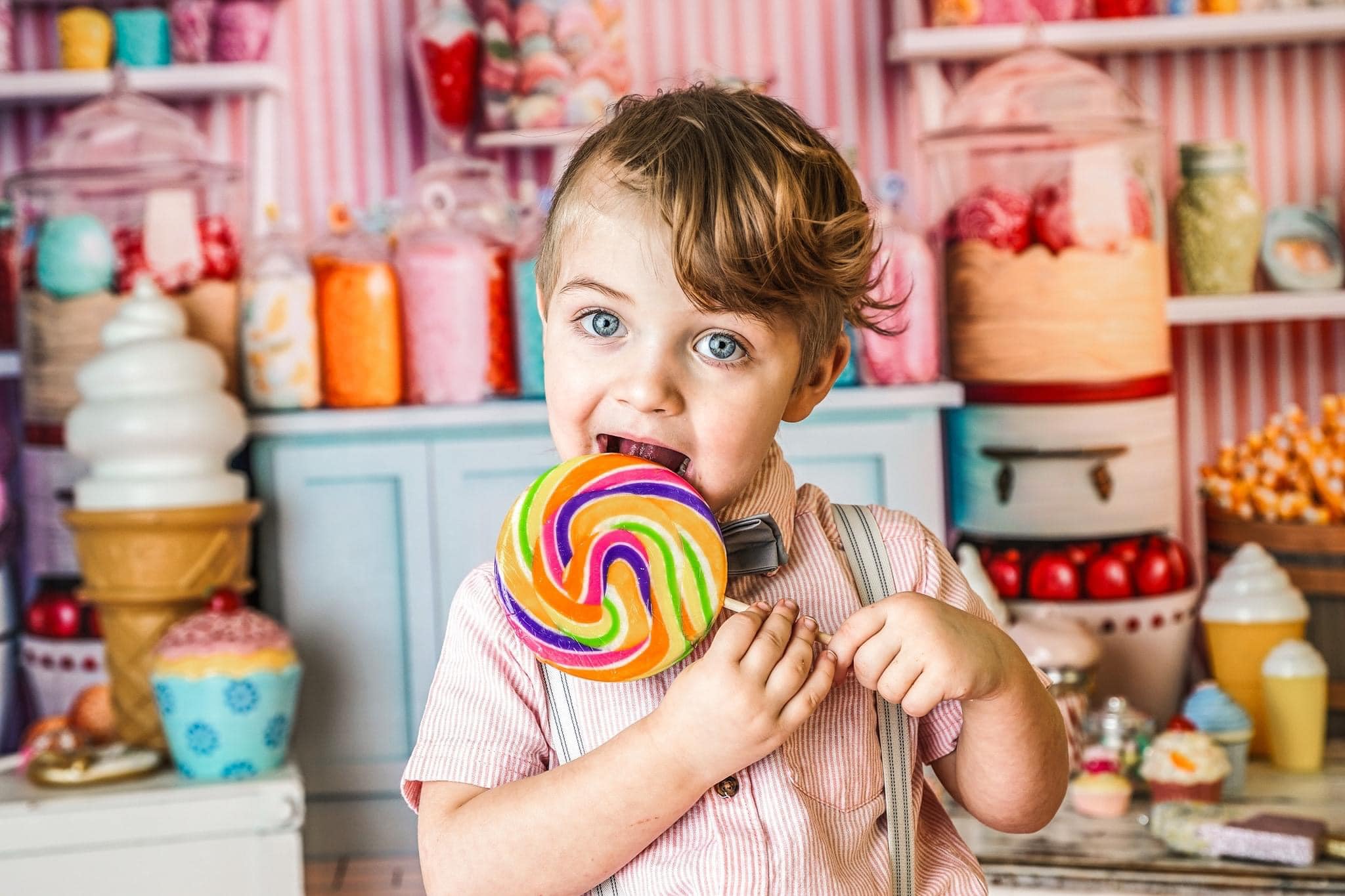 Kate Sucré Bonbons Boutique Toile de fond conçu par Angela Marie Photographie - Kate Backdrop FR