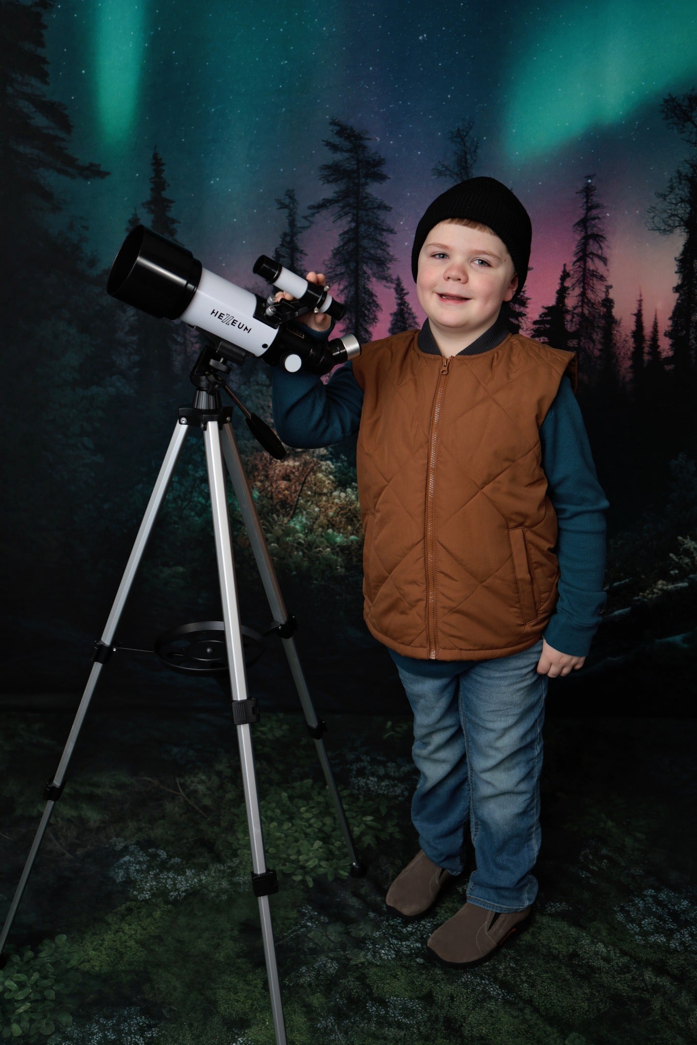 Kate Forêt Coloré Aurores boréales Toile de fond conçue par Mandy Ringe - Kate Backdrop FR