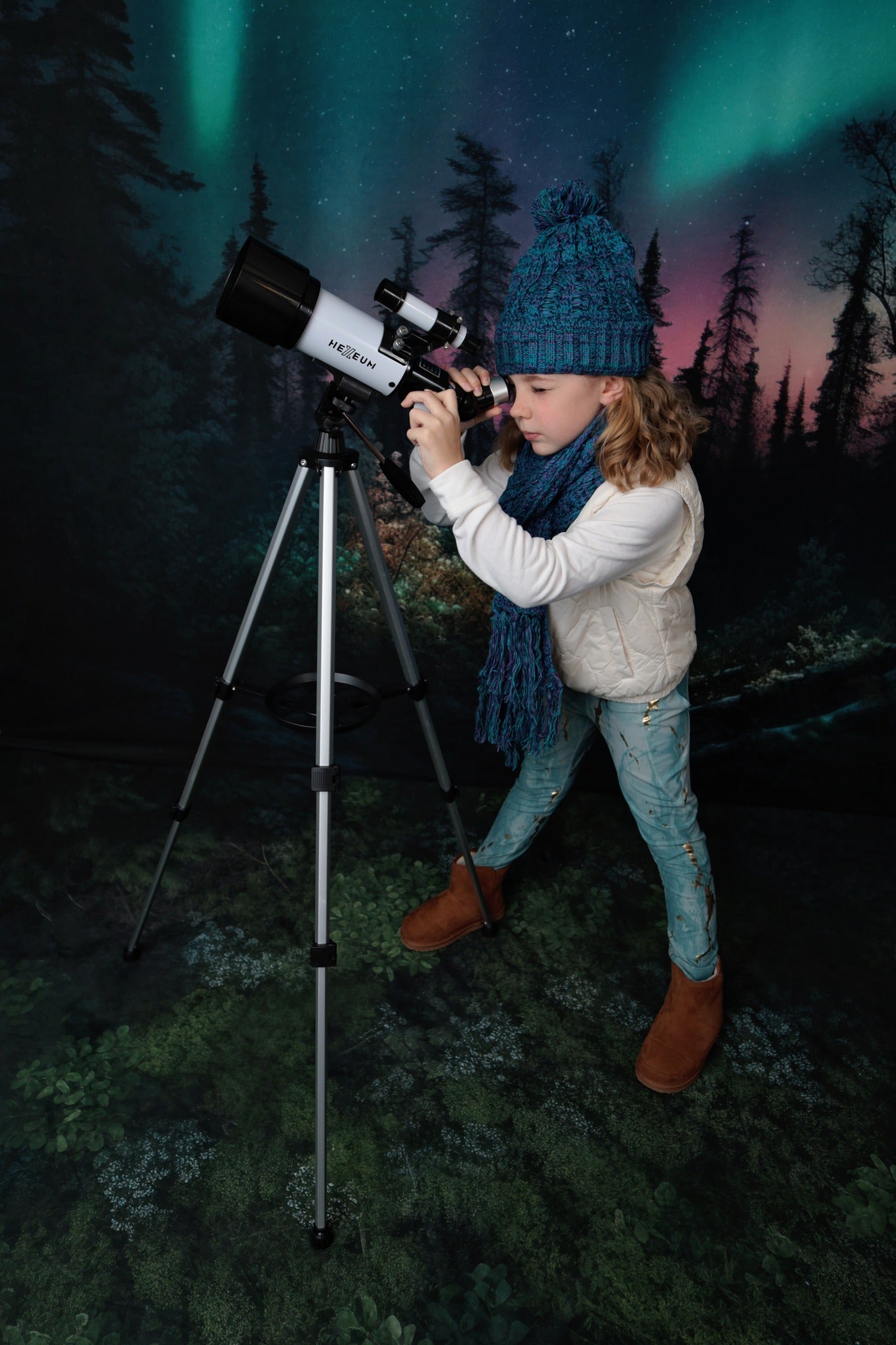 Kate Forêt Coloré Aurores boréales Toile de fond conçue par Mandy Ringe - Kate Backdrop FR