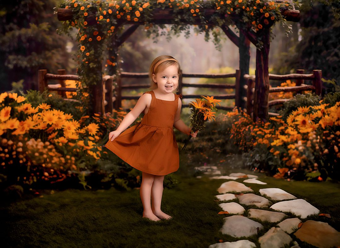 Kate Printemps Fleurs Clôture en bois Toile de fond conçue par Chain Photographie - Kate Backdrop FR