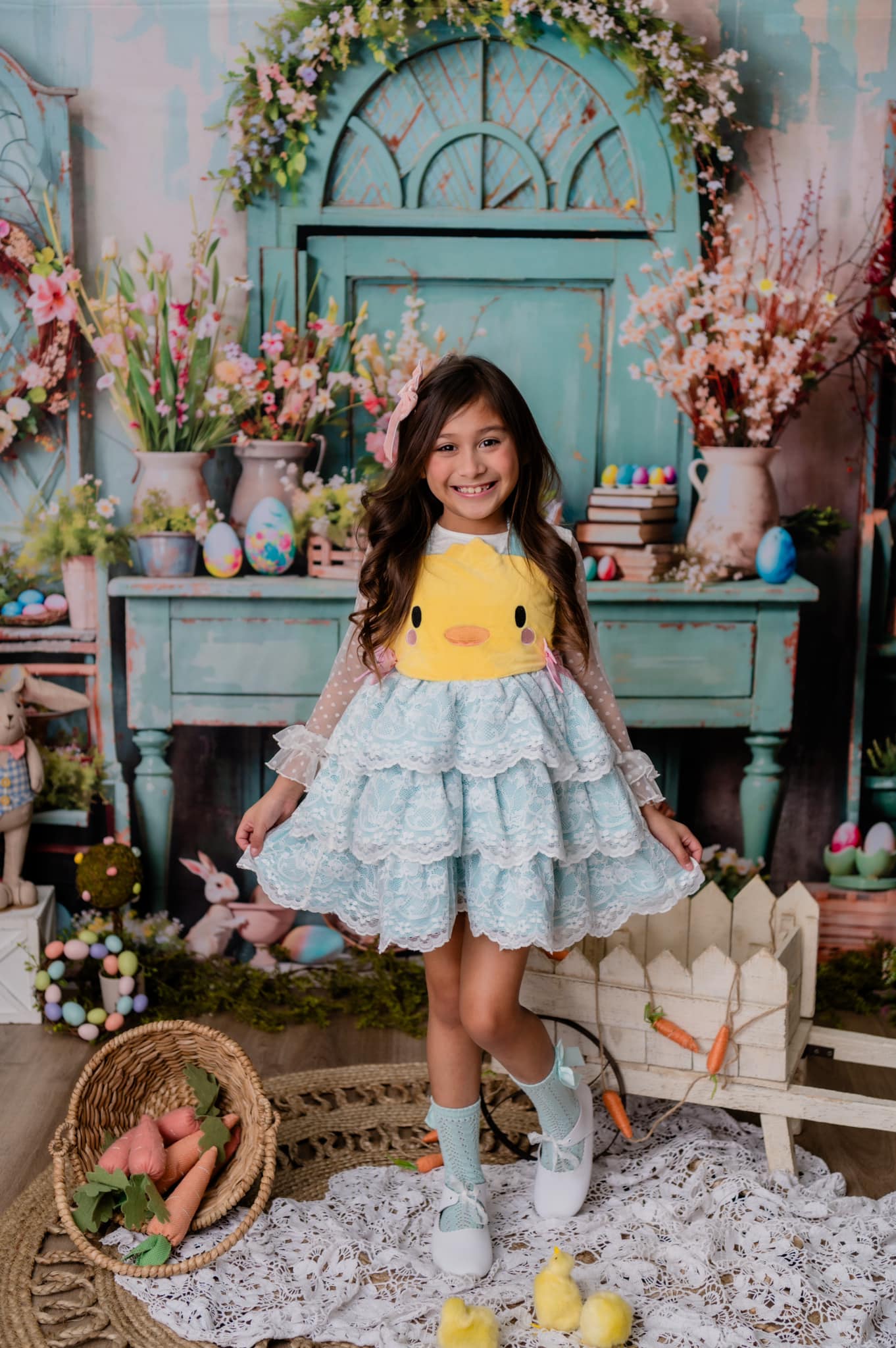 Kate Pâques Verdure Fleurs Lapin Œufs Toile de fond conçue par Emetselch - Kate Backdrop FR